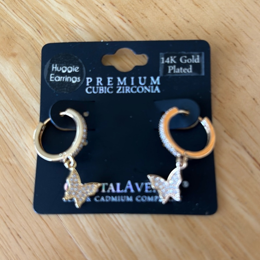 New Crystal Avenue Huggie earrings